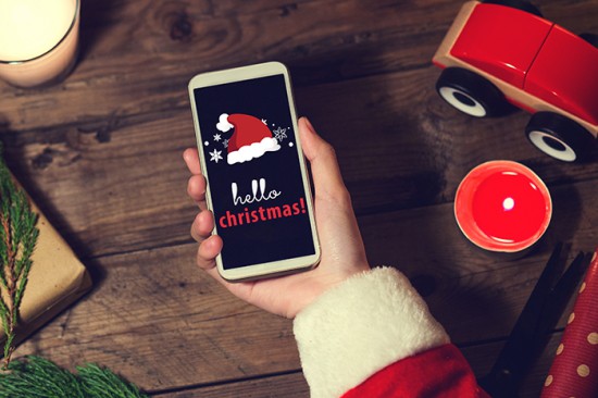 Santa Using His Bespoke App