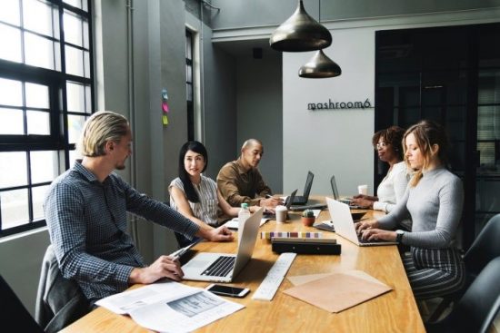 A Work Meeting in a Boardroom