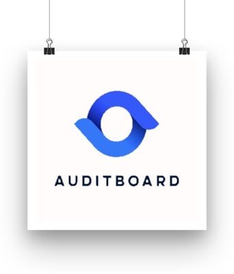 Blue circular Auditboard logo
